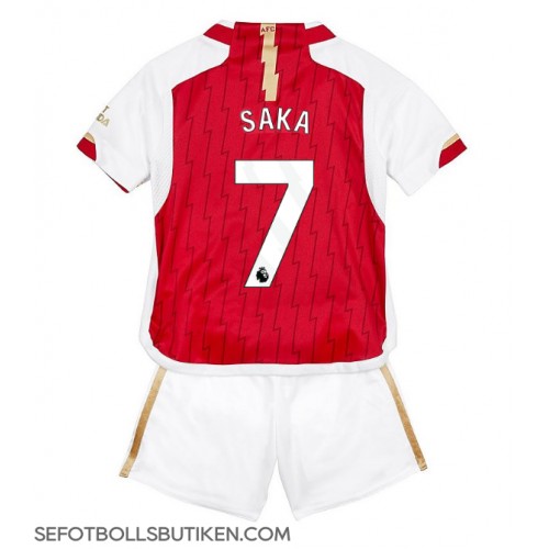 Arsenal Bukayo Saka #7 Replika Babykläder Hemma matchkläder barn 2023-24 Korta ärmar (+ Korta byxor)